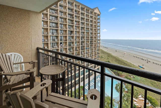 4800 S Ocean Blvd Unit 920, North Myrtle Beach, SC 29582 - balcony with view of water and beach