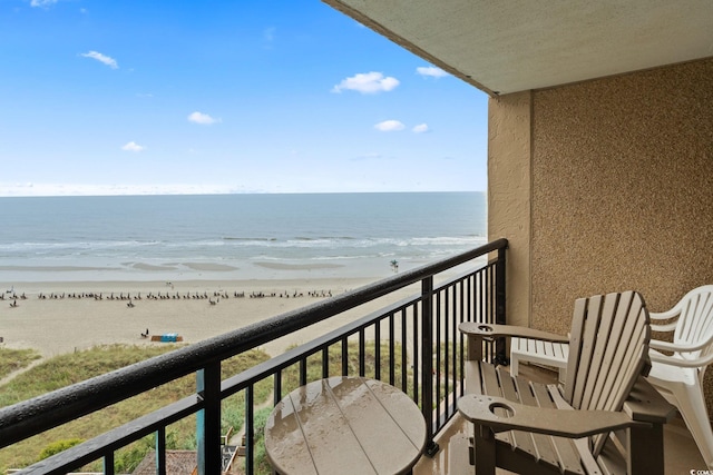 4800 S Ocean Blvd Unit 920, North Myrtle Beach, SC 29582 - balcony featuring view of water and beach