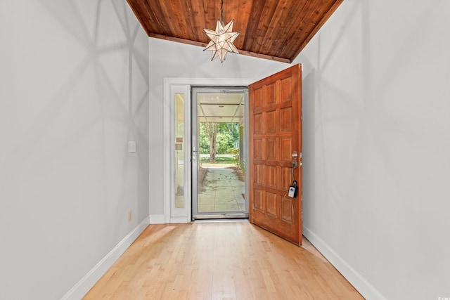 149 Old Cedar Loop, Pawleys Island, SC 29585 - entryway featuring wood ceiling and light wood-style flooring