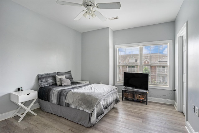 2005 Silvercrest Dr Unit 32F, Myrtle Beach, SC 29579 - bedroom with light wood-style floors and ceiling fan