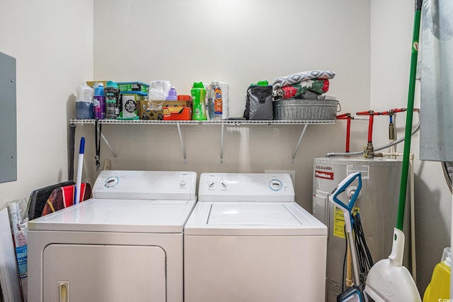 2005 Silvercrest Dr Unit 32F, Myrtle Beach, SC 29579 - laundry room featuring washer and dryer and electric water heater