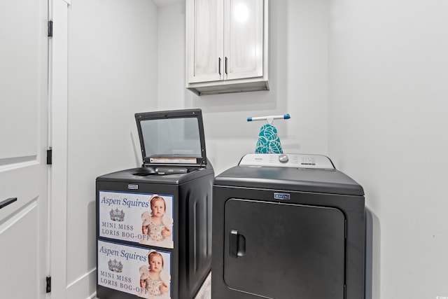 4486 Bethel Rd, Aynor, SC 29511 - laundry room with cabinet space and washing machine and clothes dryer