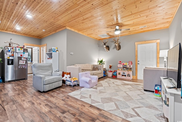 4486 Bethel Rd, Aynor, SC 29511 - playroom with wood finished floors, a ceiling fan, recessed lighting, and crown molding