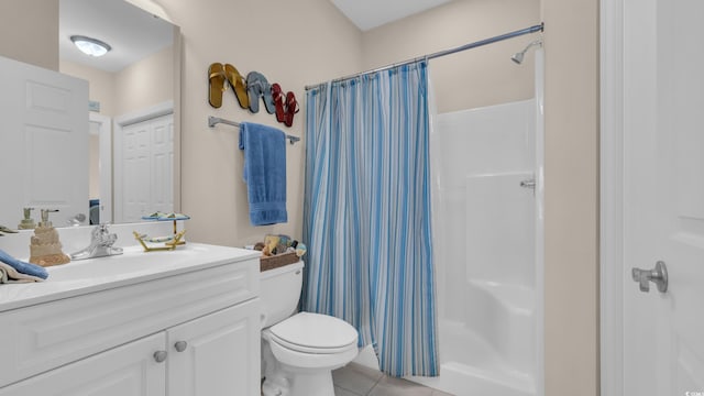 4142 Hibiscus Dr Unit 102, Little River, SC 29566 - bathroom featuring vanity, tile patterned floors, and a shower with curtain