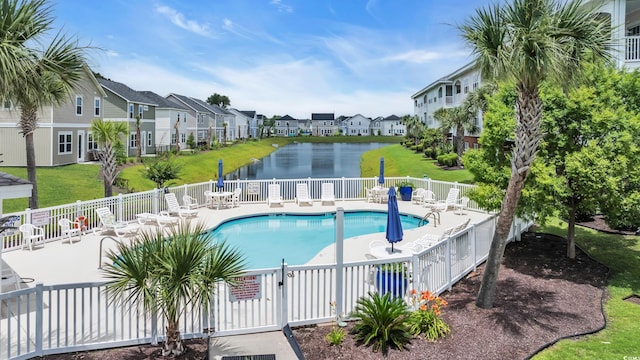 4142 Hibiscus Dr Unit 102, Little River, SC 29566 - community pool featuring a residential view, a patio, and a water view