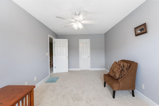 100 Culpepper Way Unit 1003, Myrtle Beach, SC 29579 - sitting room featuring light colored carpet and a ceiling fan