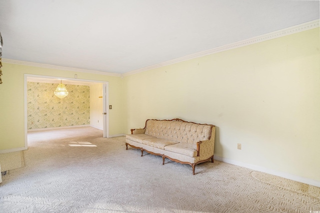 4920 Meadow St, Loris, SC 29569 - sitting room featuring carpet floors and ornamental molding