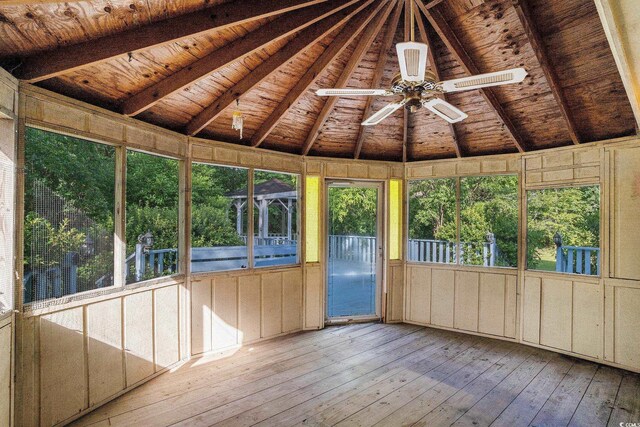 4920 Meadow St, Loris, SC 29569 - unfurnished sunroom featuring ceiling fan