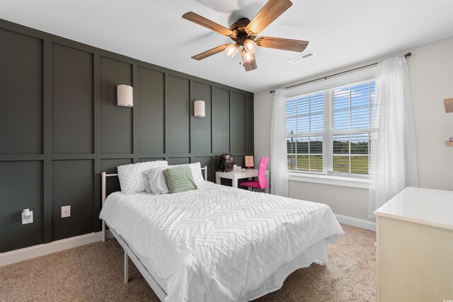 3617 Pasture Rd, Aynor, SC 29511 - bedroom with light carpet and a ceiling fan