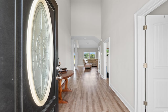 3617 Pasture Rd, Aynor, SC 29511 - entrance foyer featuring light wood-type flooring and a towering ceiling