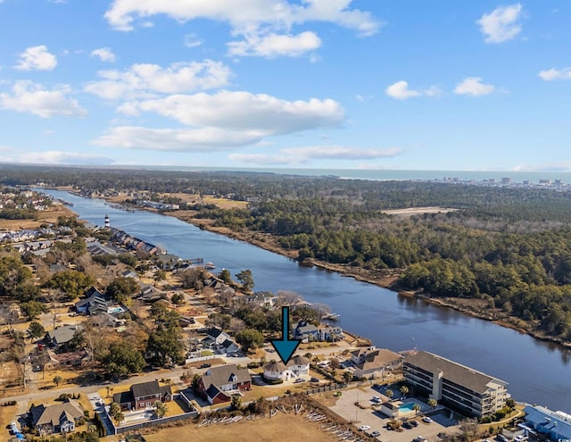 4552 River Rd, Little River, SC 29566 - drone / aerial view of a large body of water and a forest