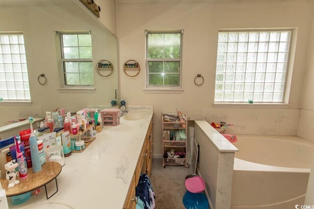 318 Muirfield Rd, Myrtle Beach, SC 29588 - full bathroom with double vanity and a bath