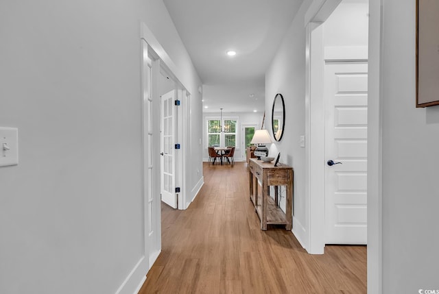 1216 Newell Dr, Myrtle Beach, SC 29588 - hallway with light wood-style flooring and recessed lighting