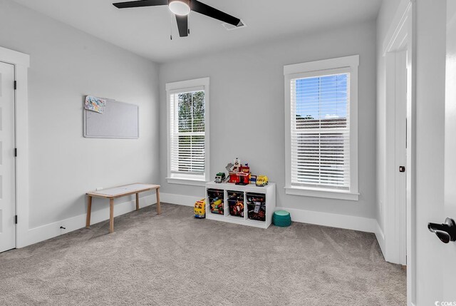 1216 Newell Dr, Myrtle Beach, SC 29588 - rec room with carpet flooring and a ceiling fan