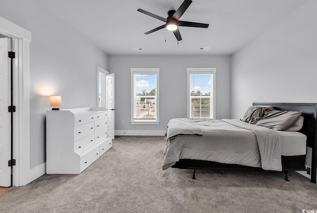 1216 Newell Dr, Myrtle Beach, SC 29588 - bedroom featuring light carpet and a ceiling fan