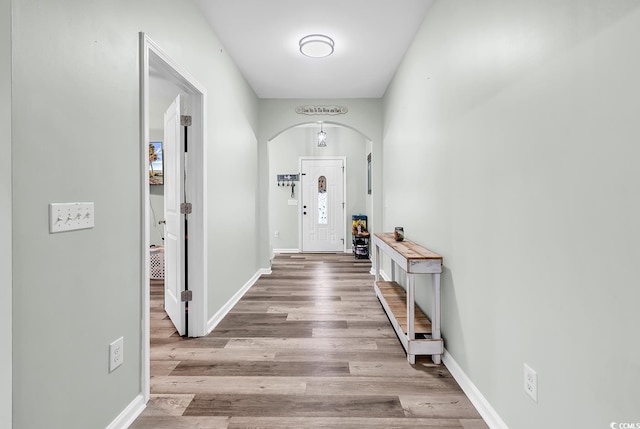 209 Haley Brooke Dr, Conway, SC 29526 - foyer with arched walkways and wood finished floors