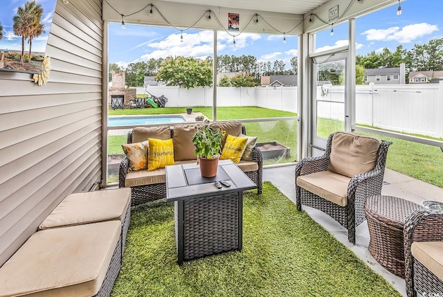 209 Haley Brooke Dr, Conway, SC 29526 - sunroom with an outdoor hangout area