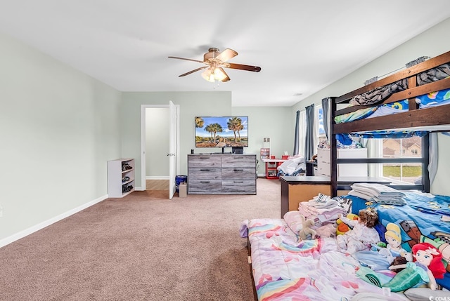 209 Haley Brooke Dr, Conway, SC 29526 - carpeted bedroom with baseboards and a ceiling fan