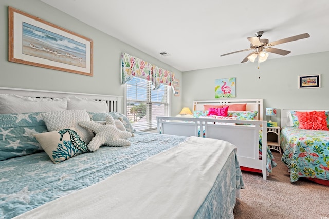 1715 Lake Egret Dr, North Myrtle Beach, SC 29582 - bedroom with carpet flooring and a ceiling fan
