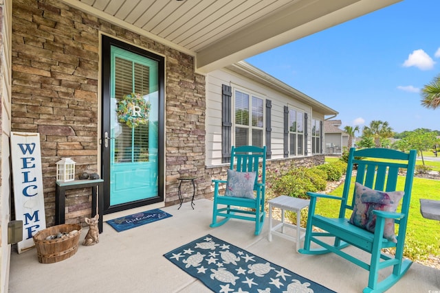 1715 Lake Egret Dr, North Myrtle Beach, SC 29582 - view of exterior entry with stone siding