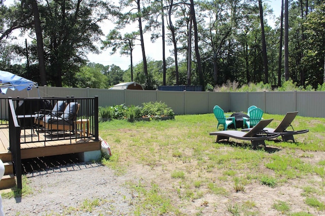 1600 Beaver Rd, Myrtle Beach, SC 29577 - fenced backyard featuring a deck