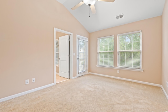 1654 Low Country Pl Unit C, Myrtle Beach, SC 29577 - unfurnished room featuring carpet flooring, ceiling fan, and lofted ceiling