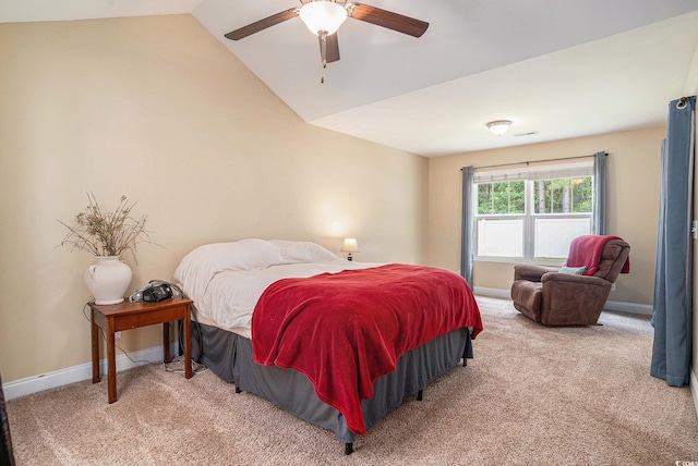 276 Avery Dr, Myrtle Beach, SC 29588 - carpeted bedroom featuring lofted ceiling and a ceiling fan
