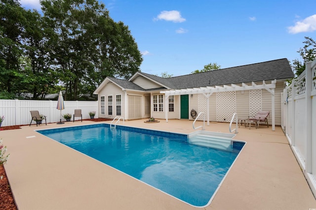 556 Crusade Cir, Conway, SC 29526 - view of pool with a pergola, a patio area, and a fenced backyard