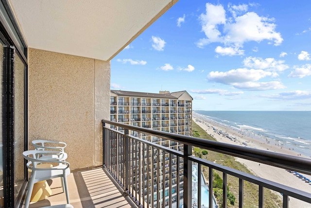 4800 S Ocean Blvd Unit 1524, North Myrtle Beach, SC 29582 - balcony with view of water and beach