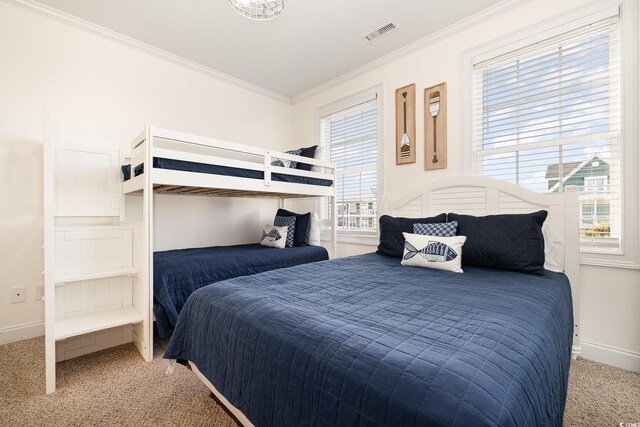 611 N Ocean Blvd, Surfside Beach, SC 29575 - carpeted bedroom with crown molding and baseboards