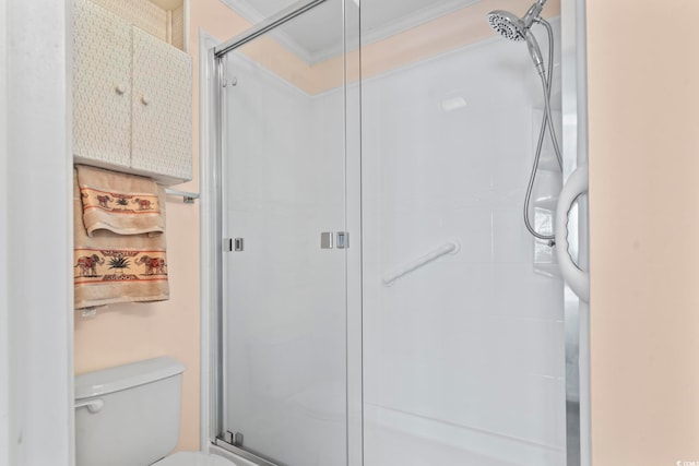 611 2nd Ave S Unit 18-C, North Myrtle Beach, SC 29582 - full bathroom featuring ornamental molding and a shower stall