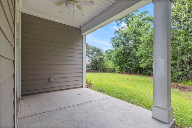 124 Castaway Key Dr, Pawleys Island, SC 29585 - view of patio featuring ceiling fan