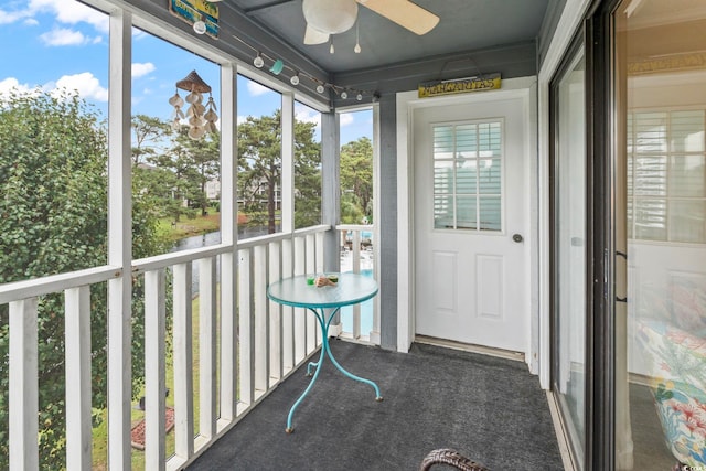 305 Hillside Dr N Unit 205, North Myrtle Beach, SC 29582 - sunroom / solarium with ceiling fan and plenty of natural light