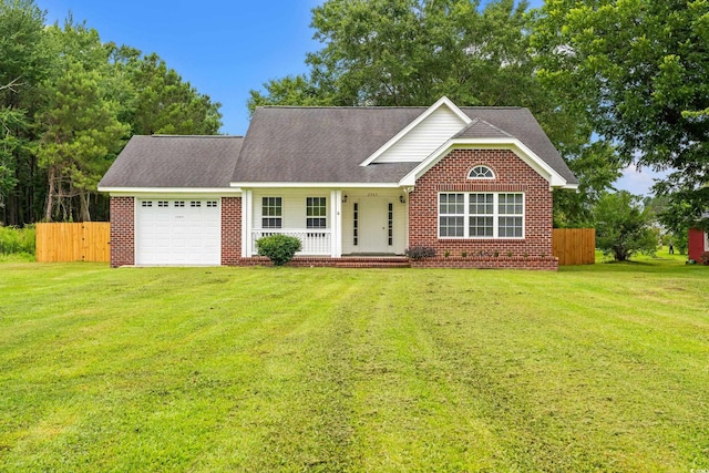 2965 Mount Olive Rd, Loris, SC 29569 - view of front of property featuring an attached garage, a porch, brick siding, and driveway