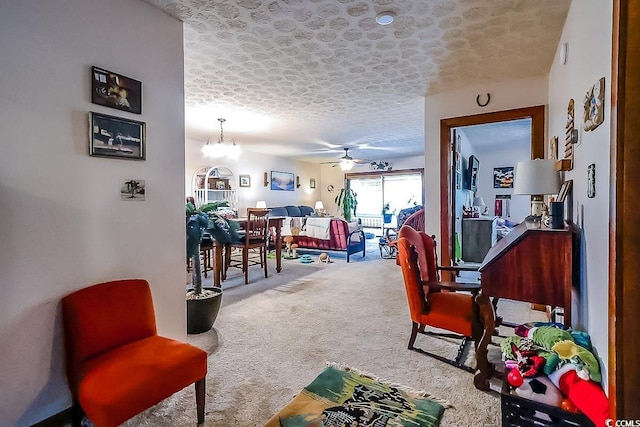 404 72nd Ave N Unit 301, Myrtle Beach, SC 29572 - dining area with carpet floors and ceiling fan