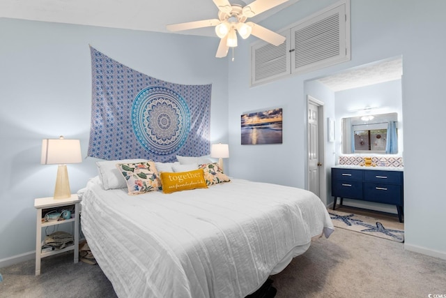 620 15th Ave S Unit 87, Surfside Beach, SC 29575 - bedroom with carpet flooring and a ceiling fan