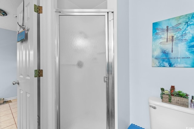 620 15th Ave S Unit 87, Surfside Beach, SC 29575 - bathroom with a shower stall and tile patterned flooring