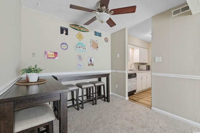 615 Carter Ln Unit D6, Conway, SC 29526 - office space with ceiling fan, a textured ceiling, and light colored carpet