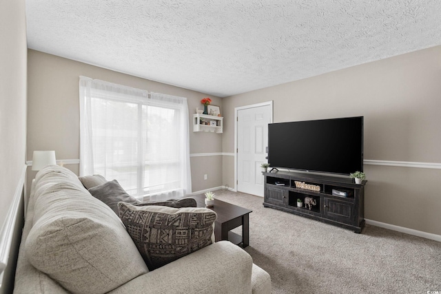 615 Carter Ln Unit D6, Conway, SC 29526 - living area with carpet and a textured ceiling
