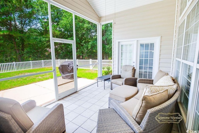 4499 Firethorne Dr, Murrells Inlet, SC 29576 - sunroom featuring lofted ceiling