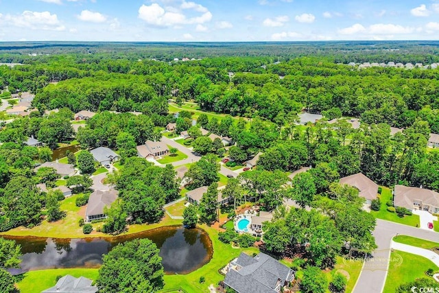 4499 Firethorne Dr, Murrells Inlet, SC 29576 - drone / aerial view of a forest and a large body of water