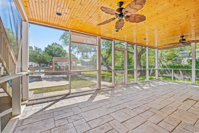 3597 Sunfish St, Murrells Inlet, SC 29576 - unfurnished sunroom featuring ceiling fan