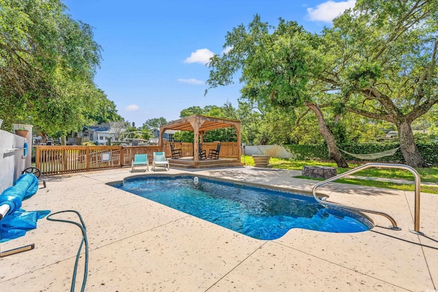 3597 Sunfish St, Murrells Inlet, SC 29576 - view of pool with a gazebo, a fenced backyard, and a patio