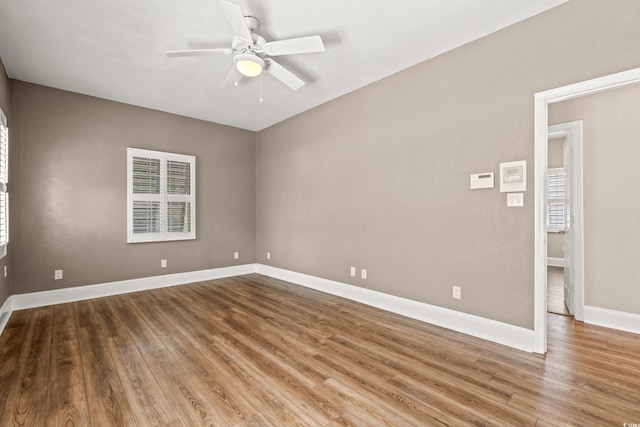 3597 Sunfish St, Murrells Inlet, SC 29576 - empty room with ceiling fan and wood finished floors