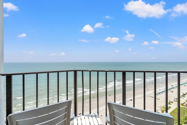 1605 S Ocean Blvd Unit 1403, Myrtle Beach, SC 29577 - balcony with view of water and beach