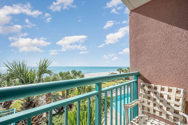 2207 S Ocean Blvd Unit 718, Myrtle Beach, SC 29577 - balcony featuring a water view