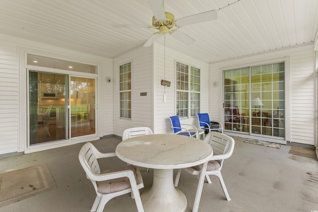 583 Wildflower Trl, Myrtle Beach, SC 29579 - view of patio / terrace featuring outdoor dining space and a ceiling fan