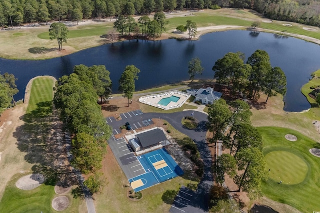 583 Wildflower Trl, Myrtle Beach, SC 29579 - drone / aerial view of a large body of water and a golf club