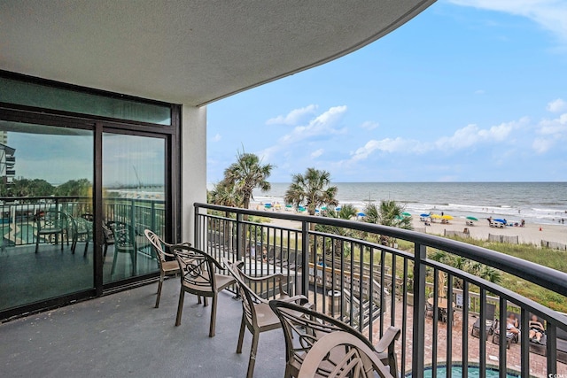 3000 N Ocean Blvd Unit 209, Myrtle Beach, SC 29577 - balcony with view of water and beach