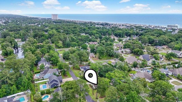 520 13th Ave N, Surfside Beach, SC 29575 - aerial overview of property's location with a nearby body of water and nearby suburban area
